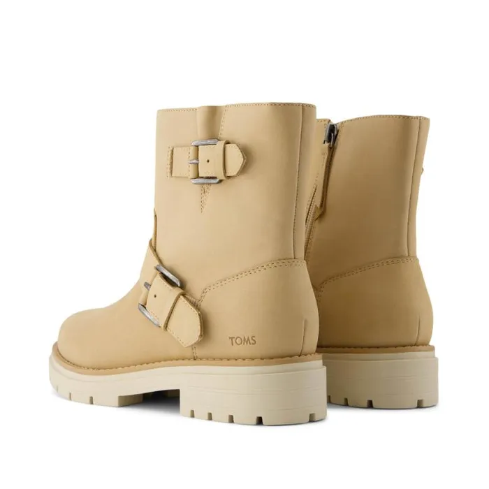 Toms Boots and Booties Ionie Moto Boot Oatmeal Nubuck Leather 8211 Women Toms Boots and Booties Ionie Moto Boot Oatmeal Nubuck Leather 8211 Women