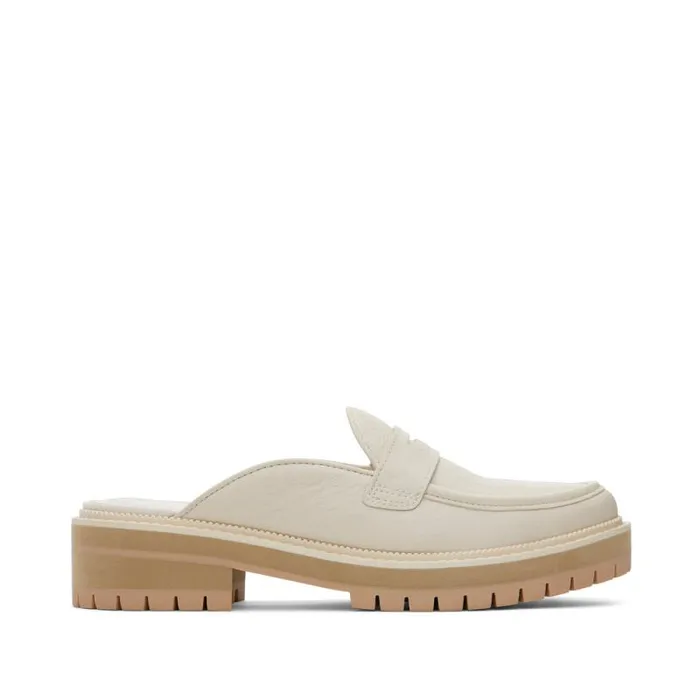 Toms Flats and Loafers Cara Mule Loafer Light Sand Leather 8211 Women