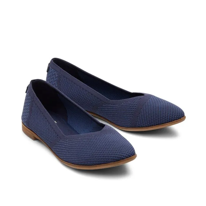 Toms Flats and Loafers Jutti Neat Flat Navy Knit 8211 Women Toms Flats and Loafers Jutti Neat Flat Navy Knit 8211 Women