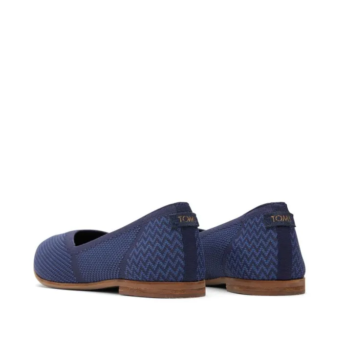 Toms Flats and Loafers Jutti Neat Flat Navy Knit 8211 Women Toms Flats and Loafers Jutti Neat Flat Navy Knit 8211 Women