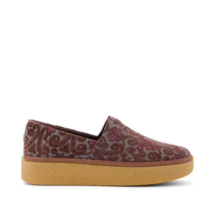 Toms Slip Ons Adelaide Espadrille Basil Green Floral Brocade 8211 Women