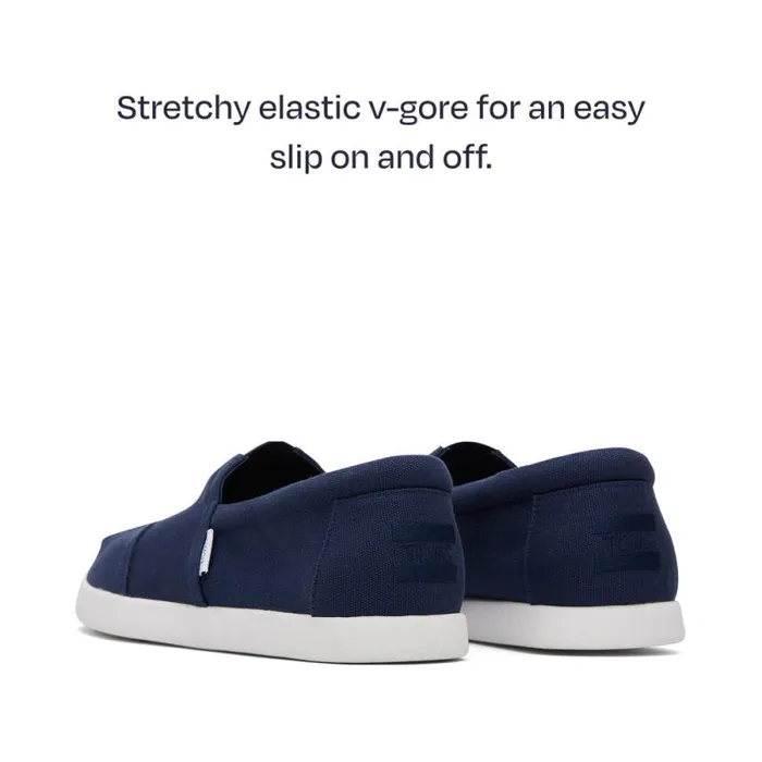 Toms Slip Ons Alp FWD Navy Recycled Cotton Canvas 8211 Men Toms Slip Ons Alp FWD Navy Recycled Cotton Canvas 8211 Men
