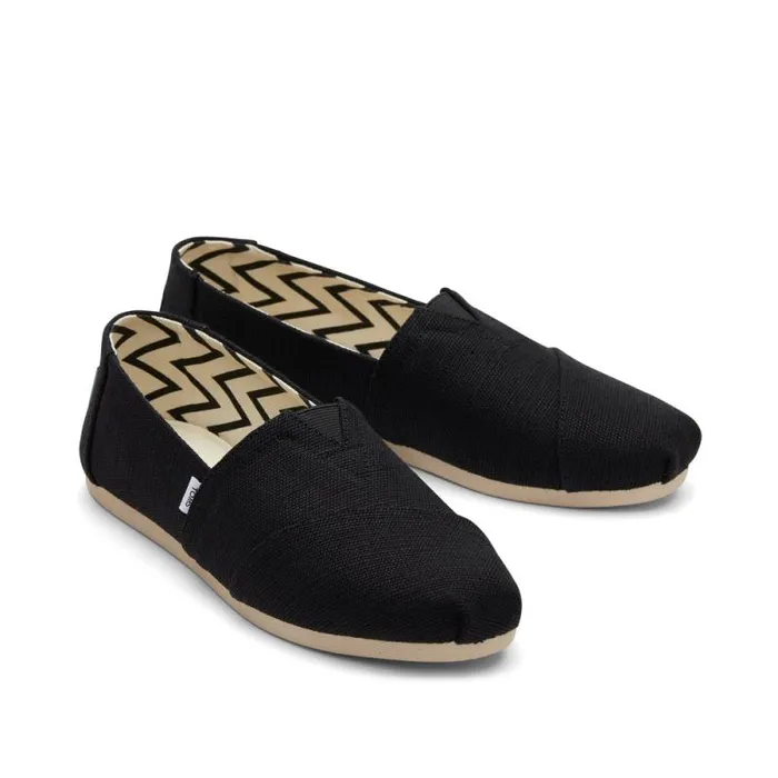Toms Slip Ons Alpargata Black Heritage Canvas 8211 Women Toms Slip Ons Alpargata Black Heritage Canvas 8211 Women