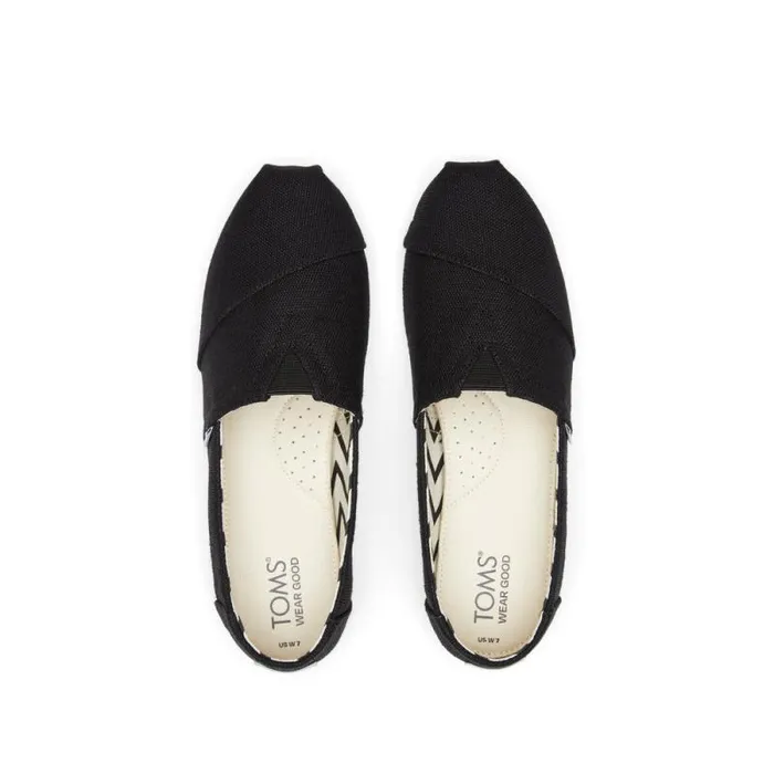 Toms Slip Ons Alpargata Black Heritage Canvas 8211 Women Toms Slip Ons Alpargata Black Heritage Canvas 8211 Women