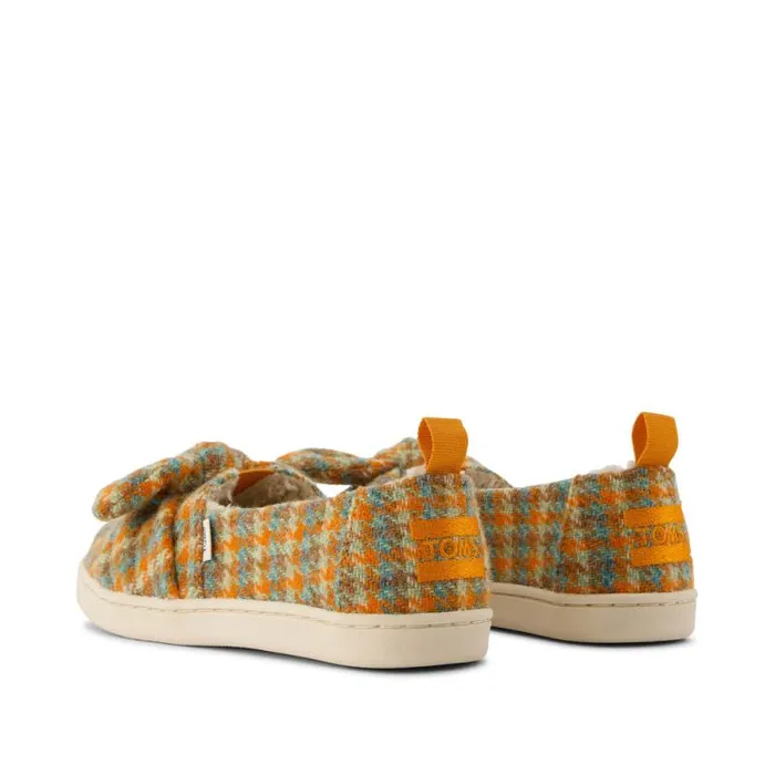 Toms TOMS Classics Alpargata Kids Shoe Multi Cozy Houndstooth With Bow 8211 KidsWomen Toms TOMS Classics Alpargata Kids Shoe Multi Cozy Houndstooth With Bow 8211 KidsWomen