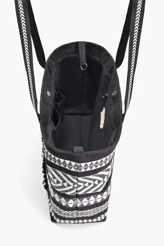 Totes Ikat Noir Elegance Tote 8211 America and Beyond Women