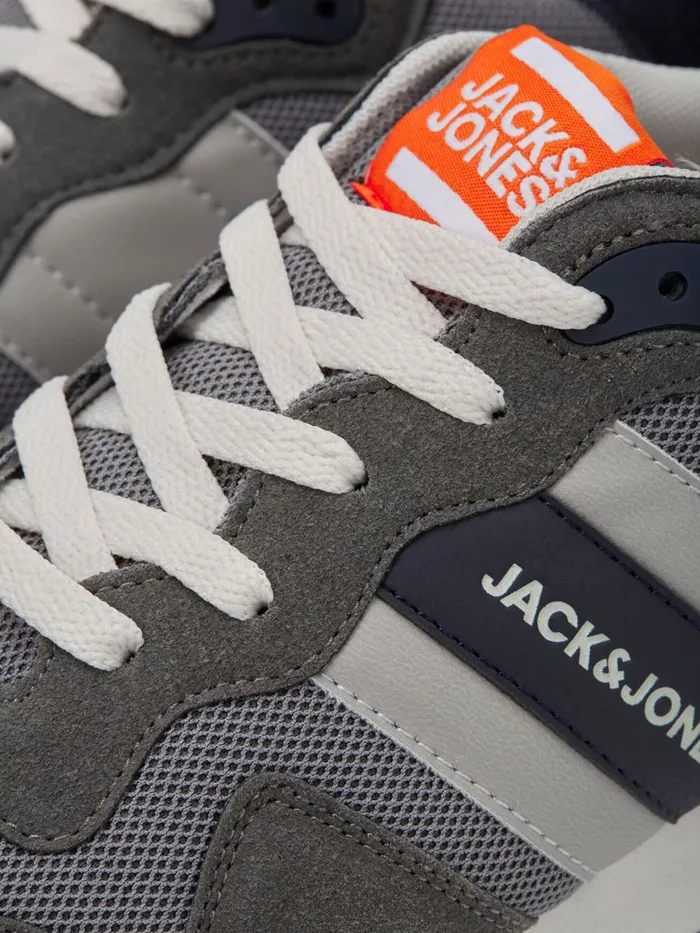 Trainers JACK and JONES Mens EVA MIDSOLE MESH SNEAKERS Black Asphalt On Sale