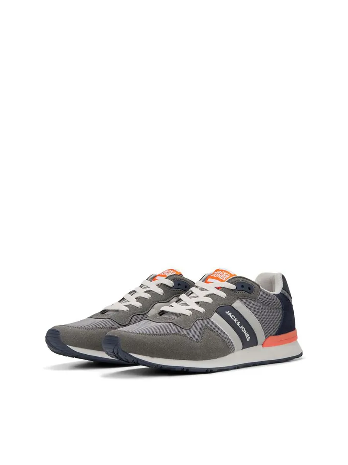 Trainers JACK and JONES Mens EVA MIDSOLE MESH SNEAKERS Black Asphalt On Sale