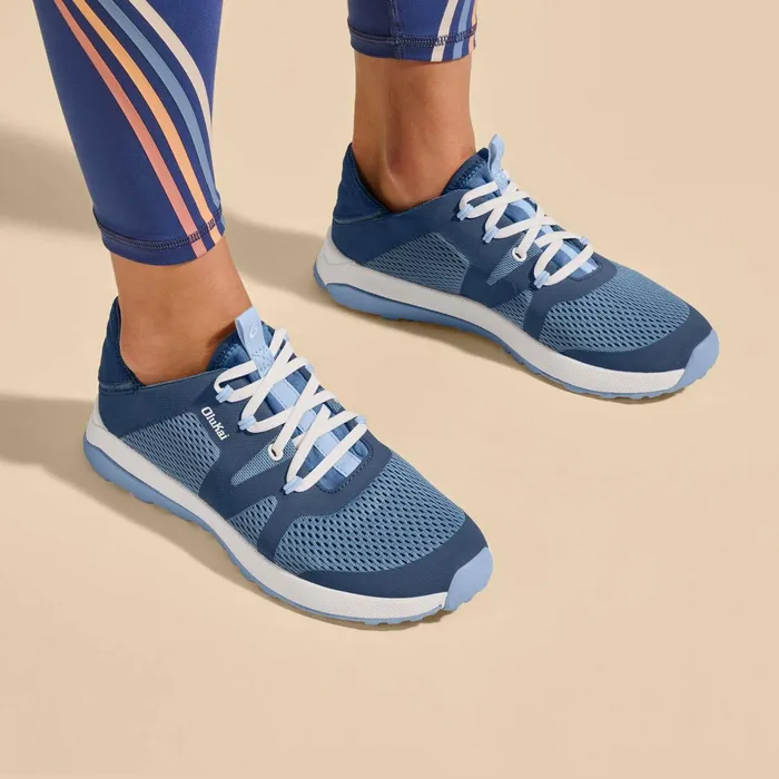 Trainers Women Olukai Huia Athleisure Shoes 8211 Vintage Blue Sea Ice