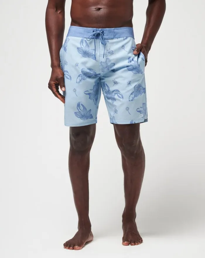 TravisMathew LULL IN THE ACTION BOARDSHORT Heather Dream Blue Men Boardshorts TravisMathew LULL IN THE ACTION BOARDSHORT Heather Dream Blue Men Boardshorts