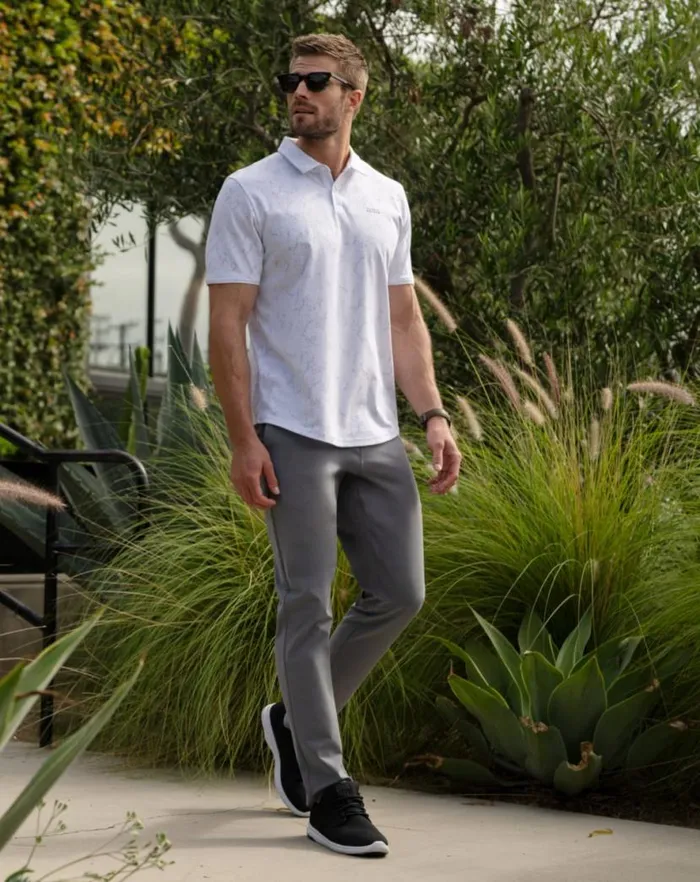 TravisMathew OPEN TO CLOSE TECH CHINO PANT Heather Quiet Shade Men Pants TravisMathew OPEN TO CLOSE TECH CHINO PANT Heather Quiet Shade Men Pants