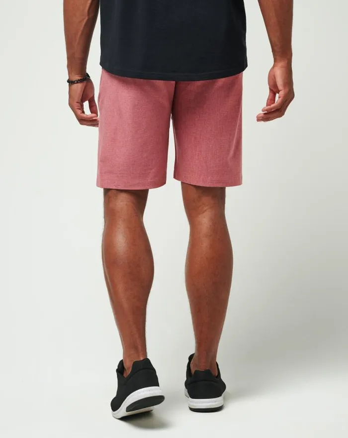 TravisMathew SAND HARBOR SHORT 9IN Heather Garnet Rose Men Shorts TravisMathew SAND HARBOR SHORT 9IN Heather Garnet Rose Men Shorts