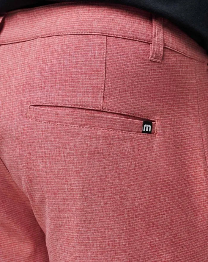 TravisMathew SAND HARBOR SHORT 9IN Heather Garnet Rose Men Shorts TravisMathew SAND HARBOR SHORT 9IN Heather Garnet Rose Men Shorts