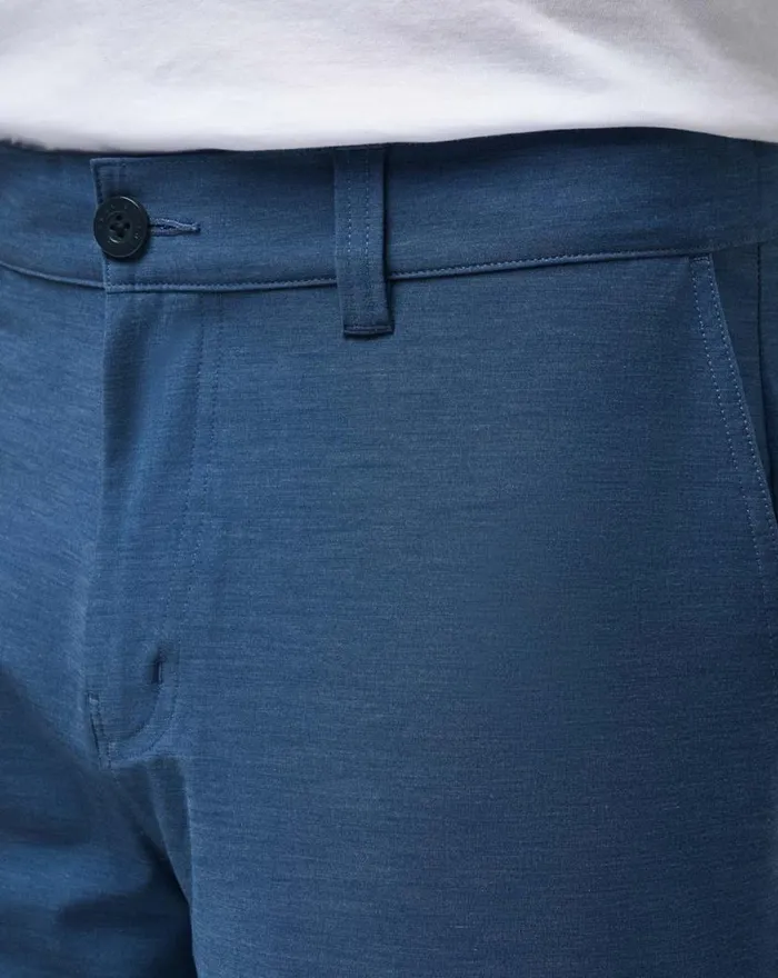 TravisMathew TECH CHINO SHORT 8IN Dark Teal Tiki Men Shorts TravisMathew TECH CHINO SHORT 8IN Dark Teal Tiki Men Shorts