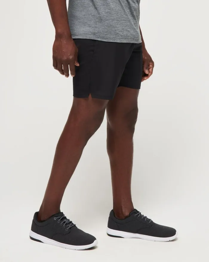 TravisMathew WANDERLUST EWAIST SHORT 75IN Black Men Shorts TravisMathew WANDERLUST EWAIST SHORT 75IN Black Men Shorts