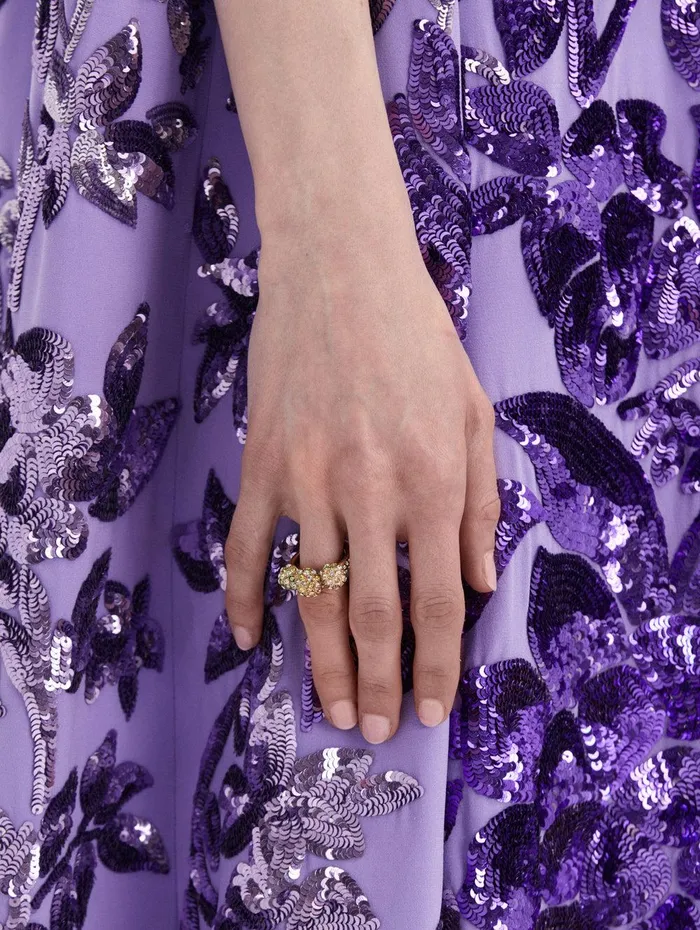 Triple Sphere Crystal Ring Green Multi Women Oscar De La Renta Rings Triple Sphere Crystal Ring Green Multi Women Oscar De La Renta Rings