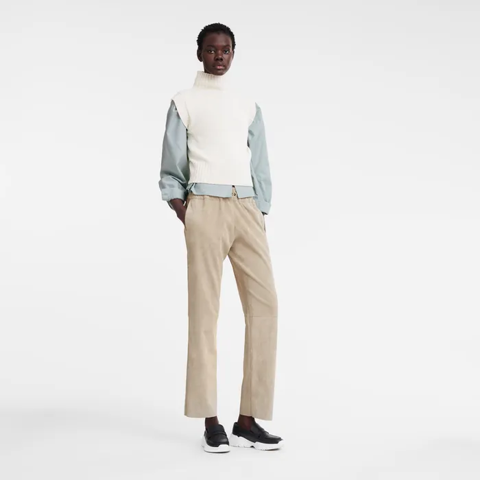 Trousers and shorts Leather straight pants LinenLinenLinen 8211 Longchamp Women Trousers and shorts Leather straight pants LinenLinenLinen 8211 Longchamp Women