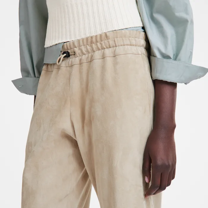 Trousers and shorts Leather straight pants LinenLinenLinen 8211 Longchamp Women Trousers and shorts Leather straight pants LinenLinenLinen 8211 Longchamp Women