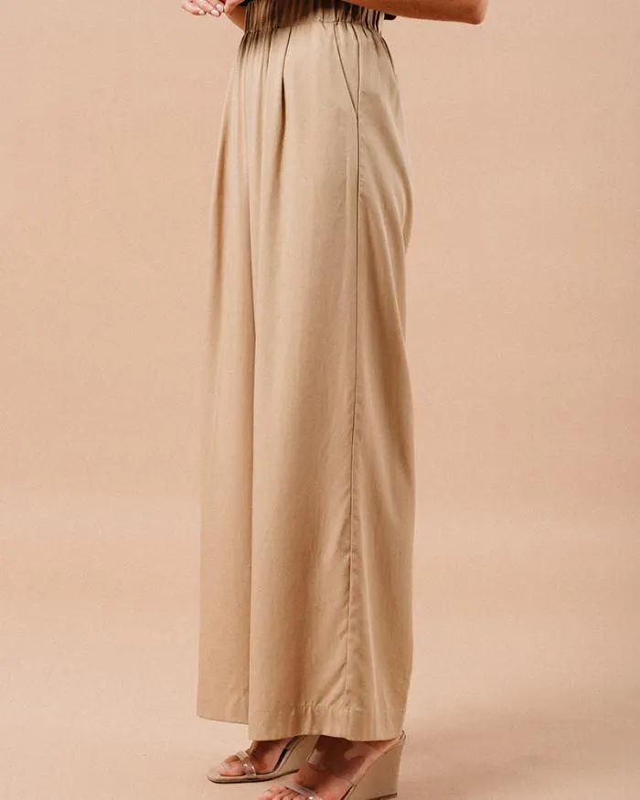 TROUSERS CAMEL MATHILDE Shop Grace and Mila HighWaisted Trousers