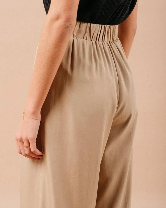 TROUSERS CAMEL MATHILDE Shop Grace and Mila HighWaisted Trousers