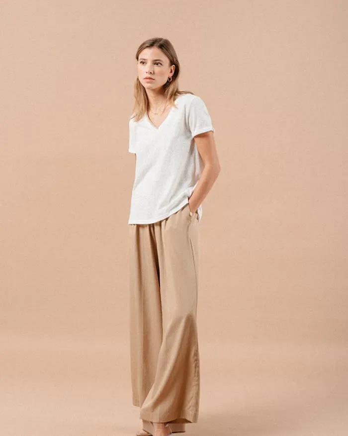 TROUSERS CAMEL MATHILDE Shop Grace and Mila HighWaisted Trousers