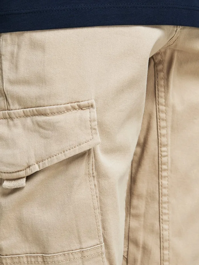 Trousers JACK and JONES Junior BOYS PAUL FLAKE AKM 542 CARGO TROUSERS Beige White Pepper