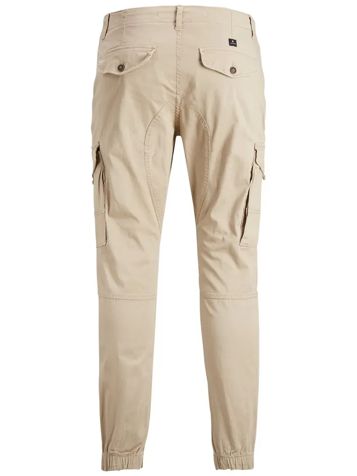Trousers JACK and JONES Junior BOYS PAUL FLAKE AKM 542 CARGO TROUSERS Beige White Pepper