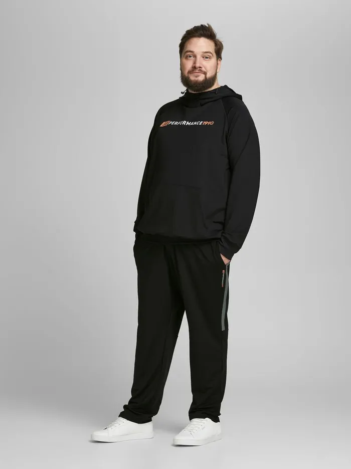 Trousers JACK and JONES Mens CASUAL PLUS SIZE RUNNING TIGHTS Black Black Gift Ideas