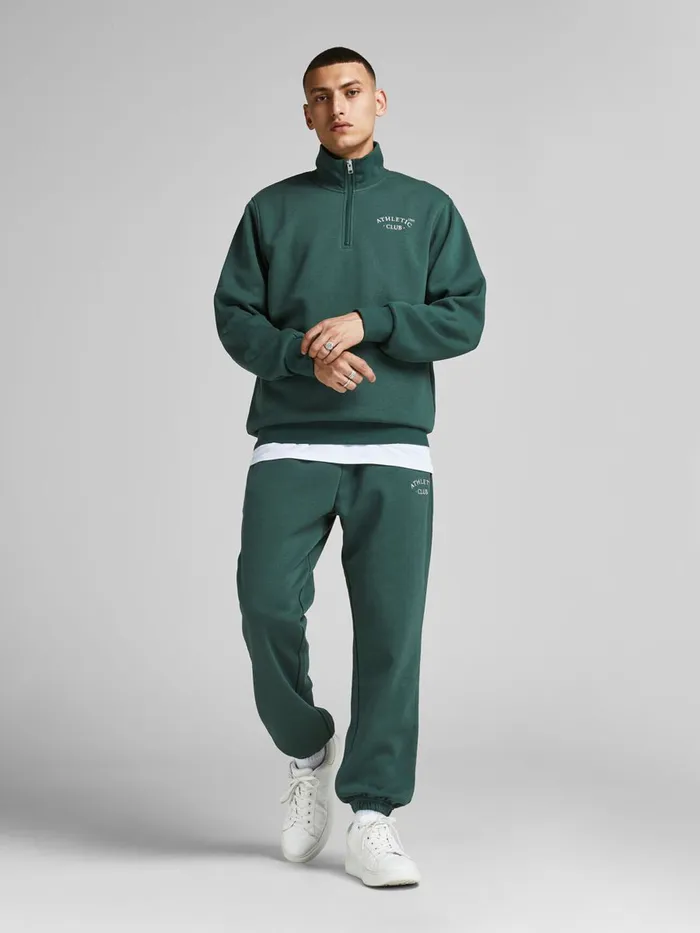 Trousers JACK and JONES Mens KANE TOBIAS SWEATPANTS Green Trekking Green Cheap On Sale