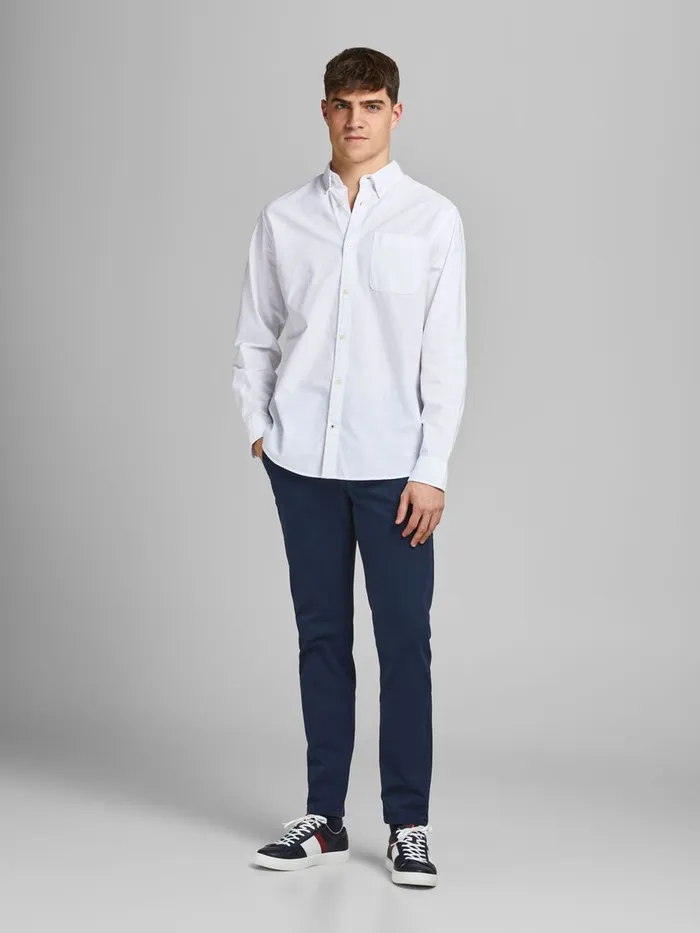 Trousers JACK and JONES Mens MARCO FRED AMA CHINOS Blue Navy Blazer