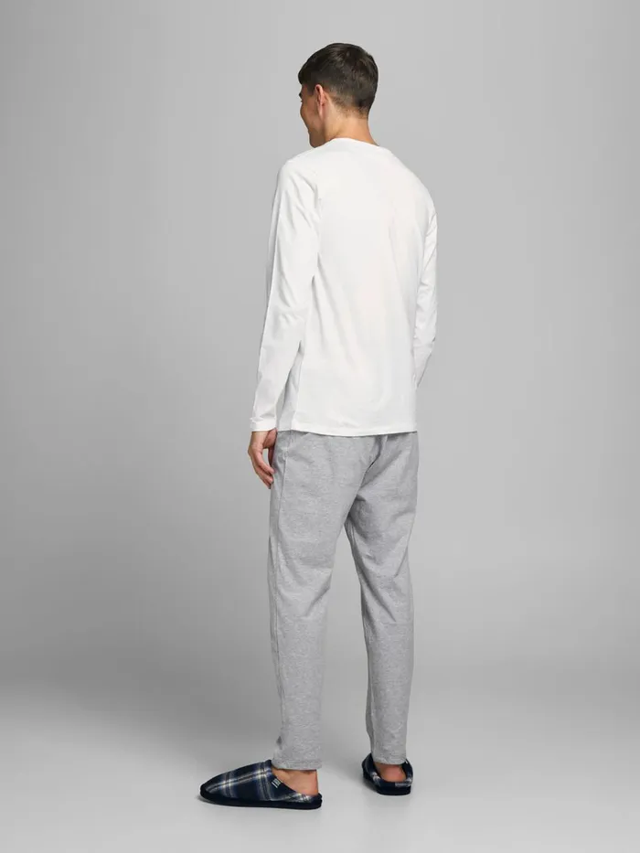 Trousers JACK and JONES Mens TWOPIECE LOUNGEWEAR Grey Light Grey Melange