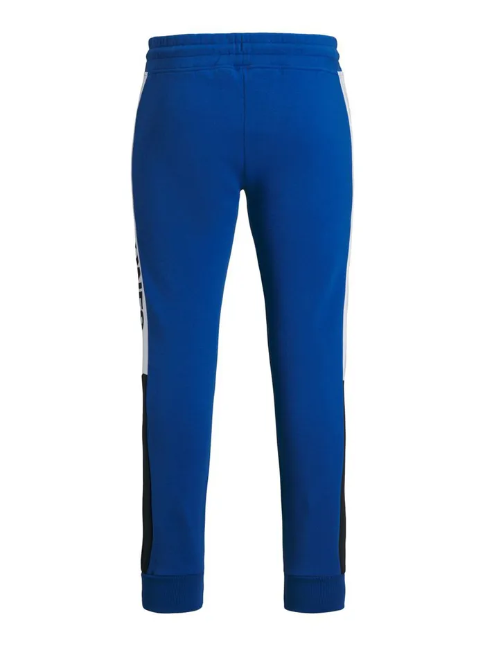 Trousers JACK and JONES Mens WILL LOGO BLOCKING SWEATPANTS Blue Classic Blue Gift 4 You