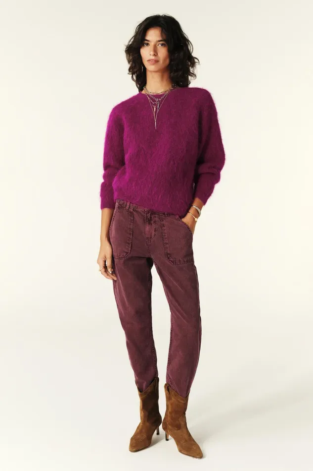 Twisted Back Sweater Fill Pink Women Baandsh Sweaters and Cardigans