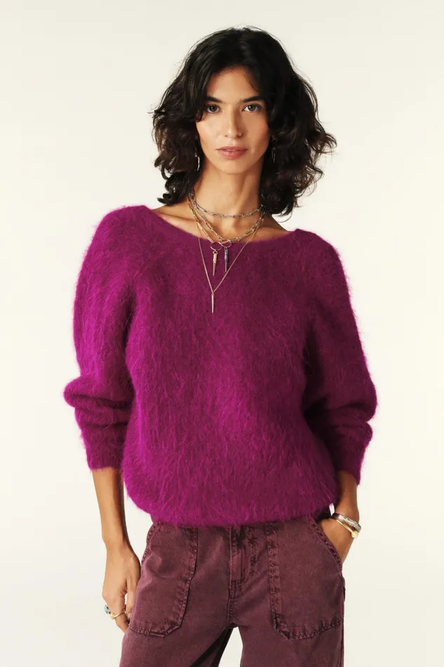 Twisted Back Sweater Fill Pink Women Baandsh Sweaters and Cardigans