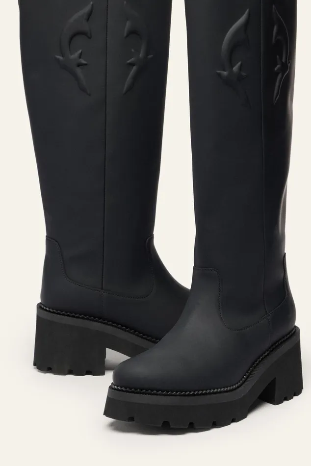 Urban Style Boots Claine Black Women Baandsh Shoes
