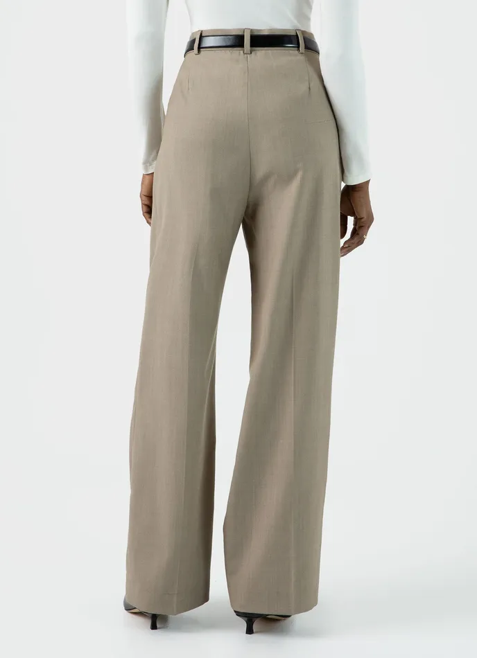 ussunspel Pleated Wool Twill Trouser Women Pants ussunspel Pleated Wool Twill Trouser Women Pants