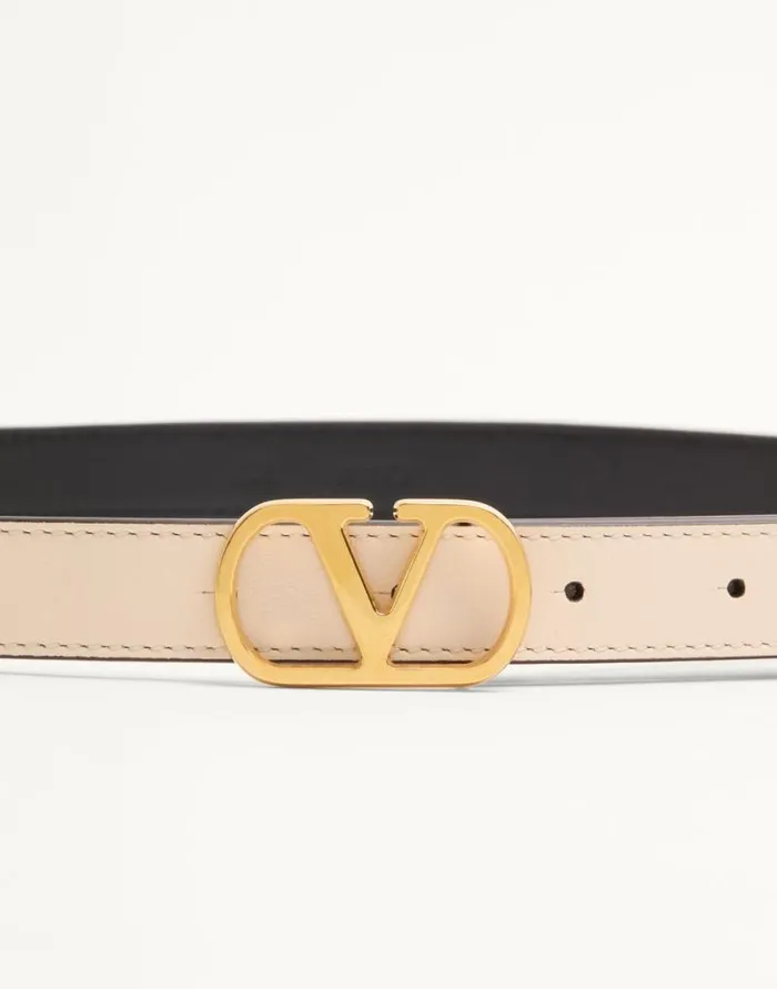 Valentino Belts Woman Vlogo Signature Belt In Shiny Calfskin 20 Mm For Woman In Black Black Valentino Belts Woman Vlogo Signature Belt In Shiny Calfskin 20 Mm For Woman In Black Black