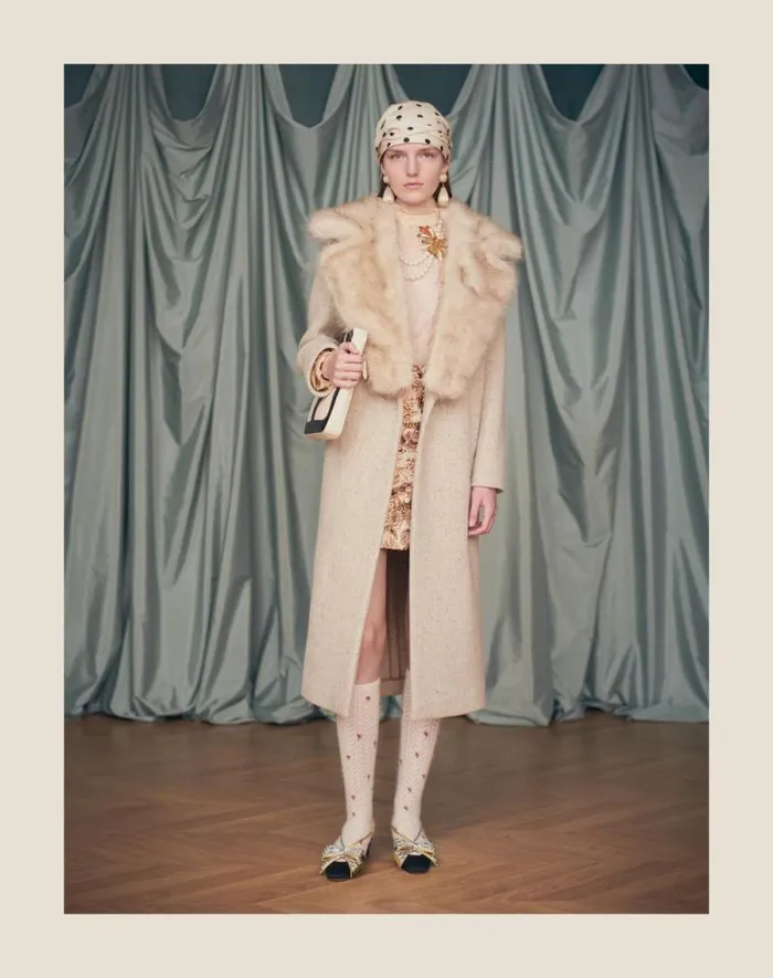 Valentino Coats And Outerwear Woman Coat In Textured Wool For Woman In Camelivory Camelivory Valentino Coats And Outerwear Woman Coat In Textured Wool For Woman In Camelivory Camelivory