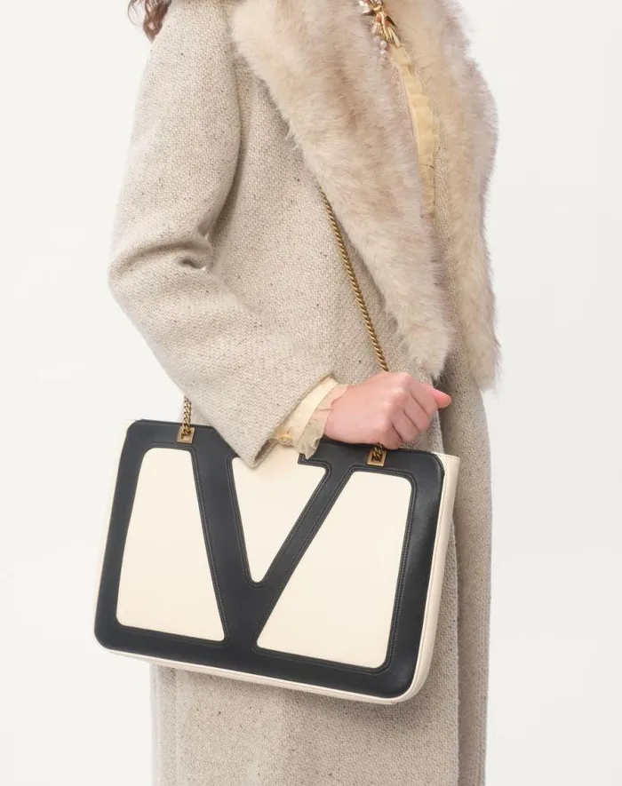 Valentino Coats And Outerwear Woman Coat In Textured Wool For Woman In Camelivory Camelivory Valentino Coats And Outerwear Woman Coat In Textured Wool For Woman In Camelivory Camelivory