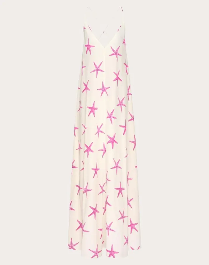 Valentino Dresses Woman Crepe De Chine Starfish Evening Dress For Woman In Ivorypink Pp Ivorypink Pp Valentino Dresses Woman Crepe De Chine Starfish Evening Dress For Woman In Ivorypink Pp Ivorypink Pp