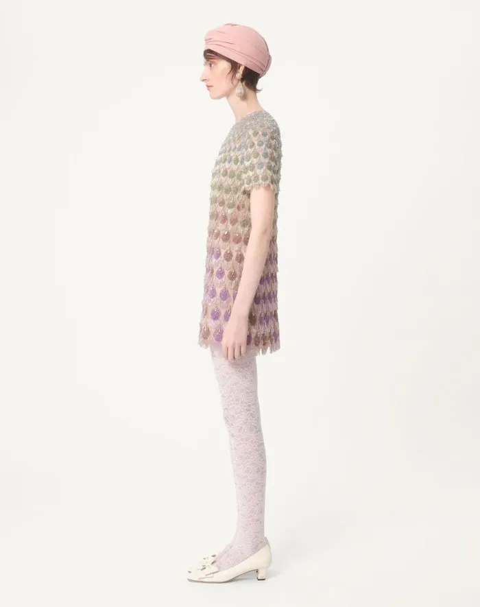 Valentino Dresses Woman Short Embroidered Organza Dress For Woman In Poudremulticolour Poudremulticolour Valentino Dresses Woman Short Embroidered Organza Dress For Woman In Poudremulticolour Poudremulticolour