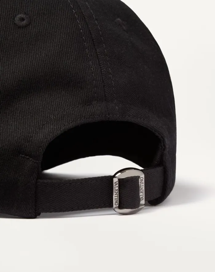 Valentino Hats And Gloves Man Vlogo Signature Baseball Cap For Man In Black Black Valentino Hats And Gloves Man Vlogo Signature Baseball Cap For Man In Black Black