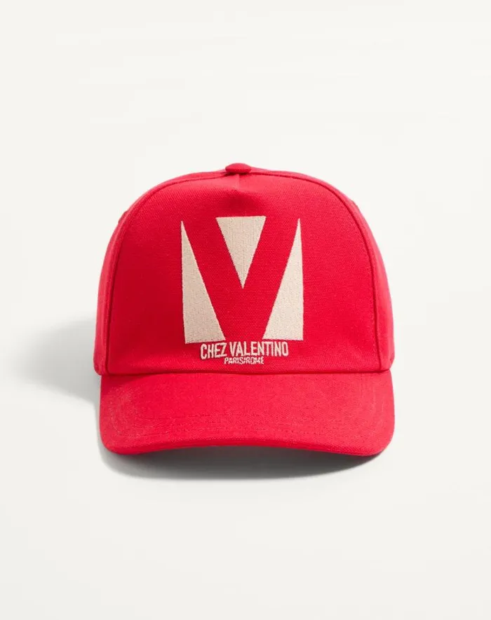 Valentino Hats And Gloves WomanMan Chez Valentino Cotton Baseball Cap With Embroidery For Man In Pinkbutter Pinkbutter Valentino Hats And Gloves WomanMan Chez Valentino Cotton Baseball Cap With Embroidery For Man In Pinkbutter Pinkbutter