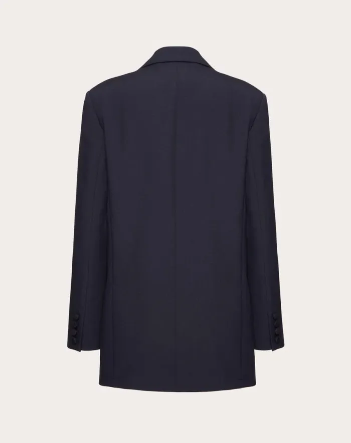Valentino Jackets And Blazers Woman Wool Jacket For Woman In Navy Navy