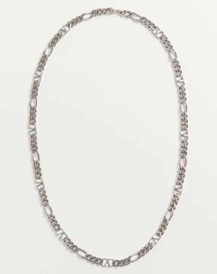 Valentino Jewelry Man Vlogo Signature Metal Necklace For Man In Palladium Palladium Valentino Jewelry Man Vlogo Signature Metal Necklace For Man In Palladium Palladium