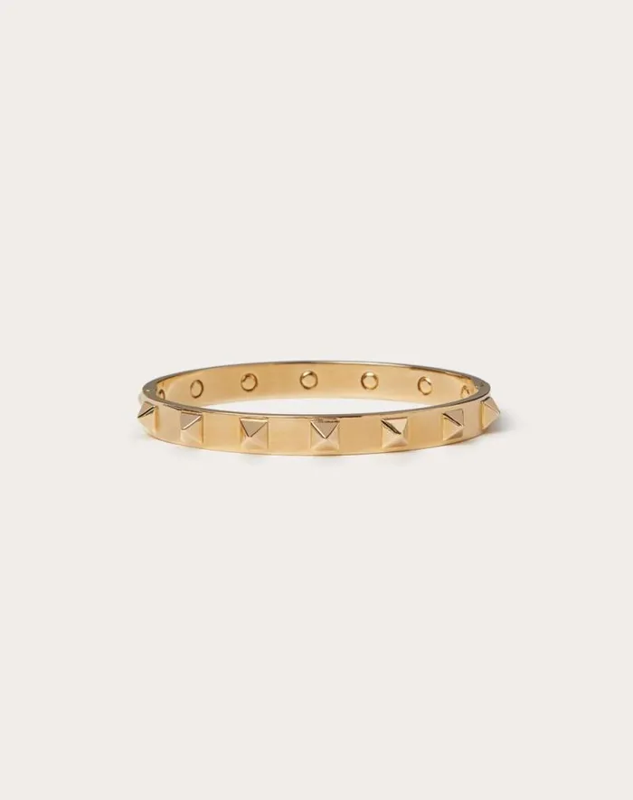 Valentino Jewelry Woman Rockstud Metal Bangle For Woman In Gold Gold