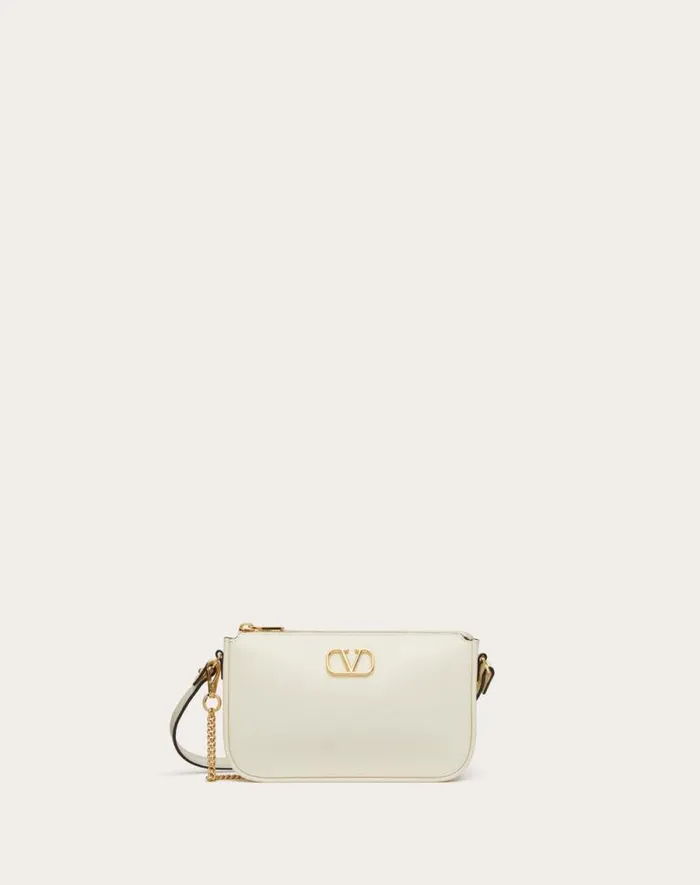 Valentino Mini Bags Woman Mini Vlogo Signature Calfskin Crossbody Bag For Woman In Black Black Valentino Mini Bags Woman Mini Vlogo Signature Calfskin Crossbody Bag For Woman In Black Black