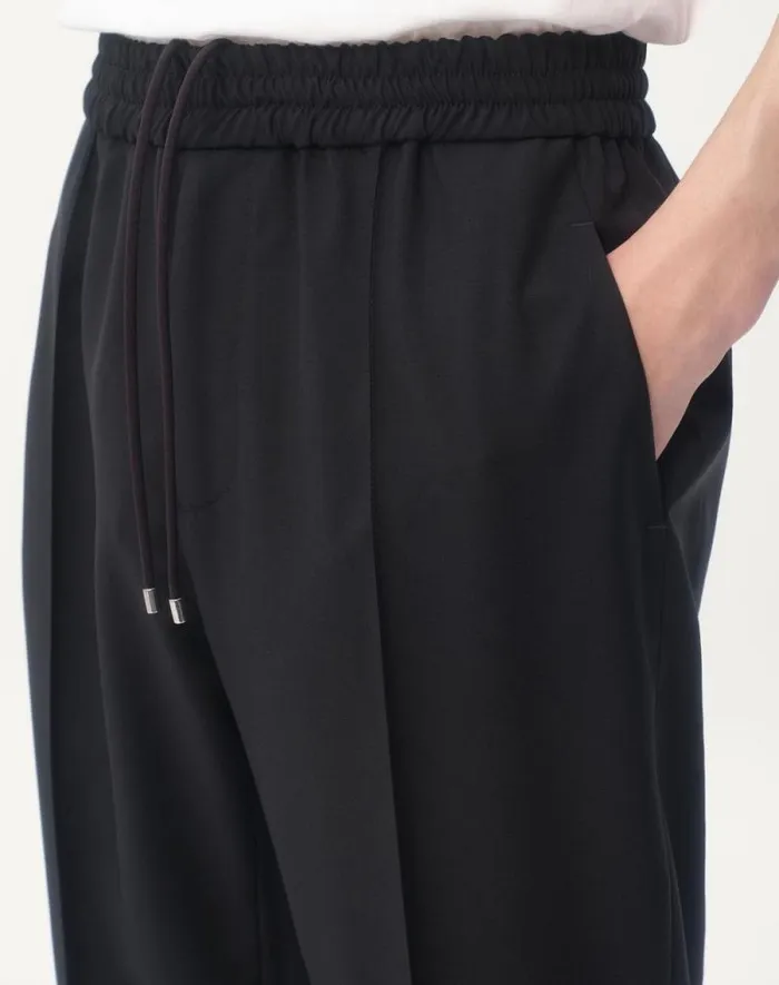 Valentino Pants And Shorts Man Wool Pants For Man In Black Black Valentino Pants And Shorts Man Wool Pants For Man In Black Black