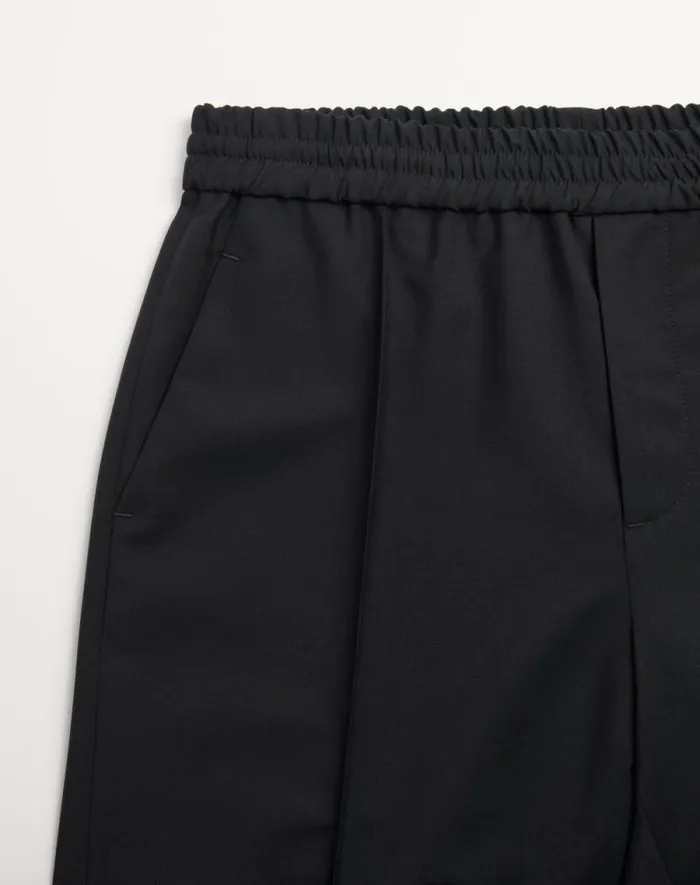 Valentino Pants And Shorts Man Wool Pants For Man In Black Black Valentino Pants And Shorts Man Wool Pants For Man In Black Black