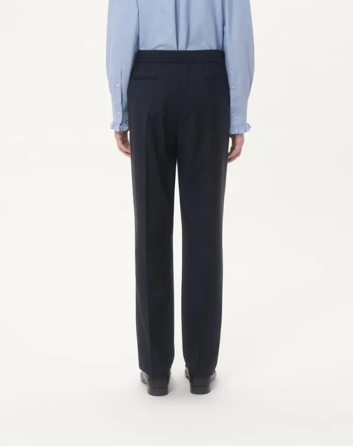 Valentino Pants And Shorts Man Wool Pants For Man In Black Black Valentino Pants And Shorts Man Wool Pants For Man In Black Black